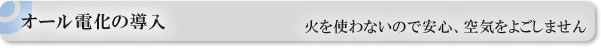 オール電化の導入